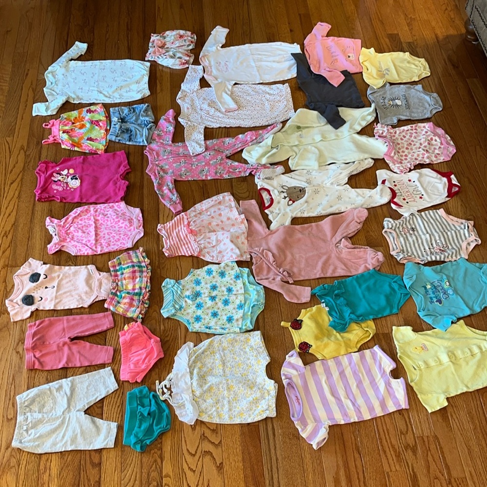 BABY GIRL CLOTHES —ALL ARE 0-3 MONTHS
